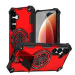 For Samsung Galaxy S24 5G Shockproof Kickstand Metallic Shaft MagSafe Phone Case(Red)