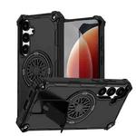 For Samsung Galaxy S24+ 5G Shockproof Kickstand Metallic Shaft MagSafe Phone Case(Black)