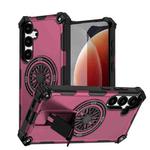 For Samsung Galaxy S24+ 5G Shockproof Kickstand Metallic Shaft MagSafe Phone Case(Purple)