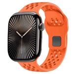 For Apple Watch 46mm / 49mm / 45mm / 44mm xDfind Mesh Reverse Buckle Silicone Watch Band(Orange)