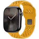For Apple Watch 42mm / 41mm / 40mm / 38mm xDfind Mesh Reverse Buckle Silicone Watch Band(Yellow)