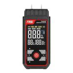 TASI TA661B Wood Moisture Meter Quickly Measure Moisture Content Tester Temperature Humidity Detector(Black)