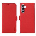 For Samsung Galaxy A17 5G ABEEL Side-Magnetic Litchi Pattern Leather RFID Phone Case(Red)