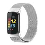 For Fitbit Charge 6 / 5 xDfind Milanese Magnetic Metal Watch Band, Size:L(Silver)