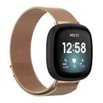 For Fitbit Versa 4 / 3 / Sense 2 / Sense xDfind Milanese Magnetic Metal Watch Band, Size: S(Rose Gold)