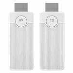 Q50 Vertical Texture Wireless HDMI Video Transmitter and Receiver Extender Adapter(White)