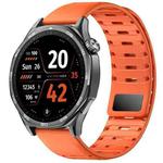 22mm Universal Shark Magnetic Breathable Silicone Watch Band(Orange)