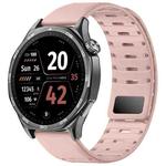 22mm Universal Shark Magnetic Breathable Silicone Watch Band(Pink)
