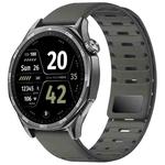 22mm Universal Shark Magnetic Breathable Silicone Watch Band(Dark Green)