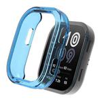For Amazfit Bip 6 Half Coverage Hollow TPU Watch Protective Case(Transparent Blue)
