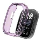 For Amazfit Bip 6 Half Coverage Hollow TPU Watch Protective Case(Transparent Purple)