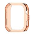 For Huawei Watch Fit 4 Pro Half Coverage Hollow TPU Watch Protective Case(Transparent Orange)