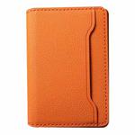 V02 Little Cow Texture Back-attached NN Card Bag(Orange)