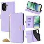 For Redmi A5 4G 171.7mm Crossbody Chain Leather Phone Case(Purple)