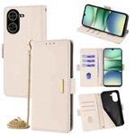 For Redmi A5 4G 171.7mm Crossbody Chain Leather Phone Case(White)