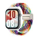 For Huawei Watch Fit 4 / Fit 4 Pro / Fit 3 Magnetic Buckle Loop Woven Watch Band(Rainbow)