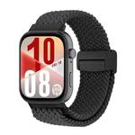 For Huawei Watch Fit 4 / Fit 4 Pro / Fit 3 Magnetic Buckle Loop Woven Watch Band(Black)