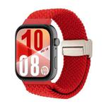For Huawei Watch Fit 4 / Fit 4 Pro / Fit 3 Magnetic Buckle Loop Woven Watch Band(Red)