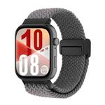 For Huawei Watch Fit 4 / Fit 4 Pro / Fit 3 Magnetic Buckle Loop Woven Watch Band(Grey)