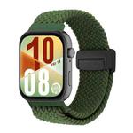 For Huawei Watch Fit 4 / Fit 4 Pro / Fit 3 Magnetic Buckle Loop Woven Watch Band(Green)