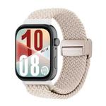For Huawei Watch Fit 4 / Fit 4 Pro / Fit 3 Magnetic Buckle Loop Woven Watch Band(Starlight)
