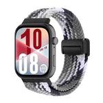 For Huawei Watch Fit 4 / Fit 4 Pro / Fit 3 Magnetic Buckle Loop Woven Watch Band(Dazzling Black)