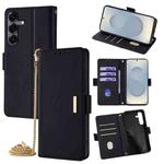 For Samsung Galaxy S25 5G Crossbody Chain Leather Phone Case(Black)