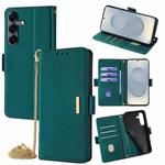 For Samsung Galaxy S25 5G Crossbody Chain Leather Phone Case(Green)