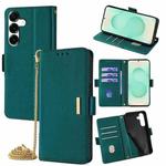 For Samsung Galaxy S25+ 5G Crossbody Chain Leather Phone Case(Green)