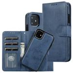 For iPhone 11 KLT888-2 Retro 2 in 1 Detachable Magnetic Horizontal Flip TPU + PU Leather Case with Holder & Card Slots & Photo Frame & Wallet(Dark Blue)