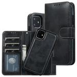 For iPhone 11 KLT888-2 Retro 2 in 1 Detachable Magnetic Horizontal Flip TPU + PU Leather Case with Holder & Card Slots & Photo Frame & Wallet(Black)