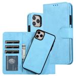 For iPhone 11 Pro Max KLT888-2 Retro 2 in 1 Detachable Magnetic Horizontal Flip TPU + PU Leather Case with Holder & Card Slots & Photo Frame & Wallet(Sky Blue)