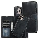 For iPhone 11 Pro Max KLT888-2 Retro 2 in 1 Detachable Magnetic Horizontal Flip TPU + PU Leather Case with Holder & Card Slots & Photo Frame & Wallet(Black)