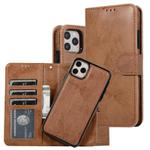 For iPhone 11 Pro Max KLT888-2 Retro 2 in 1 Detachable Magnetic Horizontal Flip TPU + PU Leather Case with Holder & Card Slots & Photo Frame & Wallet(Brown)