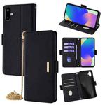 For Samsung Galaxy F06 5G Crossbody Chain Leather Phone Case(Black)