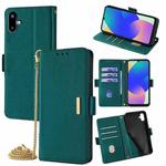 For Samsung Galaxy F06 5G Crossbody Chain Leather Phone Case(Green)