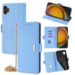 For Samsung Galaxy Xcover 7 Pro 5G Crossbody Chain Leather Phone Case(Blue)