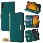For Samsung Galaxy Xcover 7 Pro 5G Crossbody Chain Leather Phone Case(Green)
