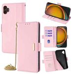 For Samsung Galaxy Xcover 7 Pro 5G Crossbody Chain Leather Phone Case(Pink)