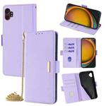 For Samsung Galaxy Xcover 7 Pro 5G Crossbody Chain Leather Phone Case(Purple)