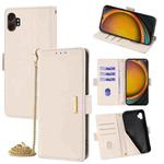 For Samsung Galaxy Xcover 7 Pro 5G Crossbody Chain Leather Phone Case(White)