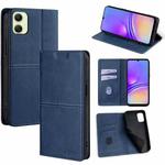 For Samsung Galaxy A05 4G Cow Texture Magnetic Leather Phone Case(Blue)