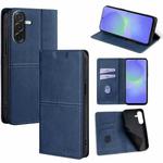 For Samsung Galaxy A36 5G Cow Texture Magnetic Leather Phone Case(Blue)