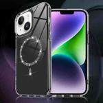 For iPhone 15 Plus / 14 Plus Transparent MagSafe Glitter Powder Acrylic Phone Case(Black)