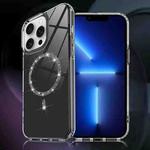 For iPhone 13 Pro Transparent MagSafe Glitter Powder Acrylic Phone Case(Black)