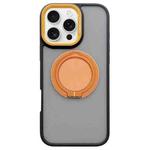 For iPhone 16 Pro Max Skin-feel Two-color Edge Strips 360 MagSafe Holder Phone Case(Orange)