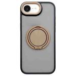 For iPhone 16e Skin-feel Two-color Edge Strips 360 MagSafe Holder Phone Case(Desert Gold)