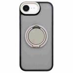 For iPhone 16e Skin-feel Two-color Edge Strips 360 MagSafe Holder Phone Case(Titanium Gray)