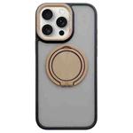 For iPhone 14 Pro Max Skin-feel Two-color Edge Strips 360 MagSafe Holder Phone Case(Desert Gold)