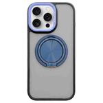 For iPhone 13 Pro Skin-feel Two-color Edge Strips 360 MagSafe Holder Phone Case(Dark Blue)